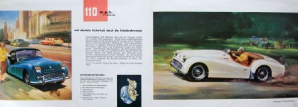 Triumph TR 3 Sports Modellprogramm 1958 Automobilprospekt (2930)